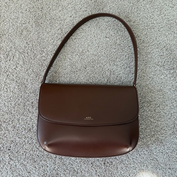 A.P.C. Dark Brown Leather Shoulder Bag - Picture 2 of 8